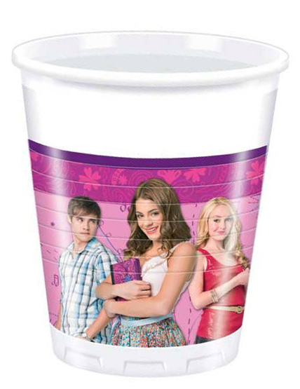 8 Gobelets plastique Violetta 20 cl