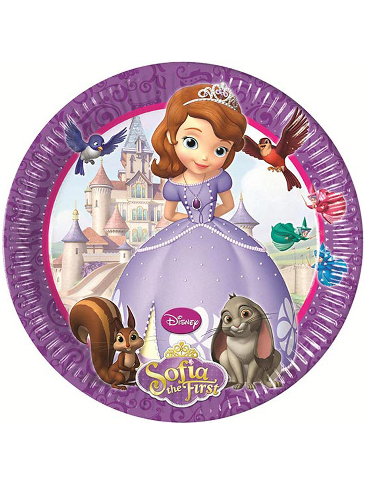 8 Assiettes Princesse Sofia 23 cm