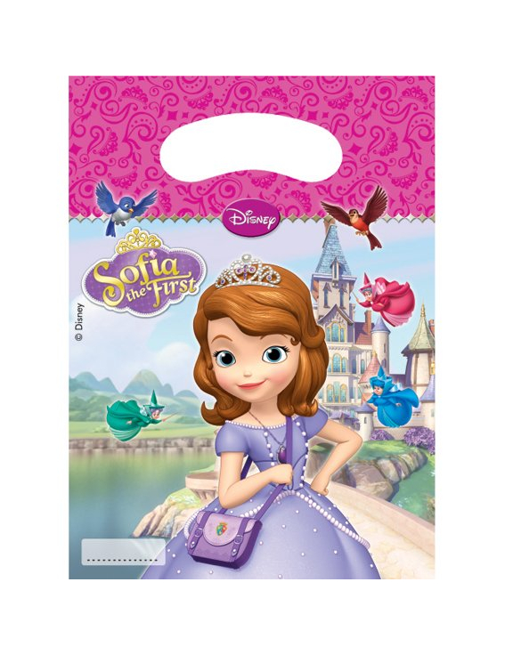 6 Sachets cadeaux Princesse Sofia