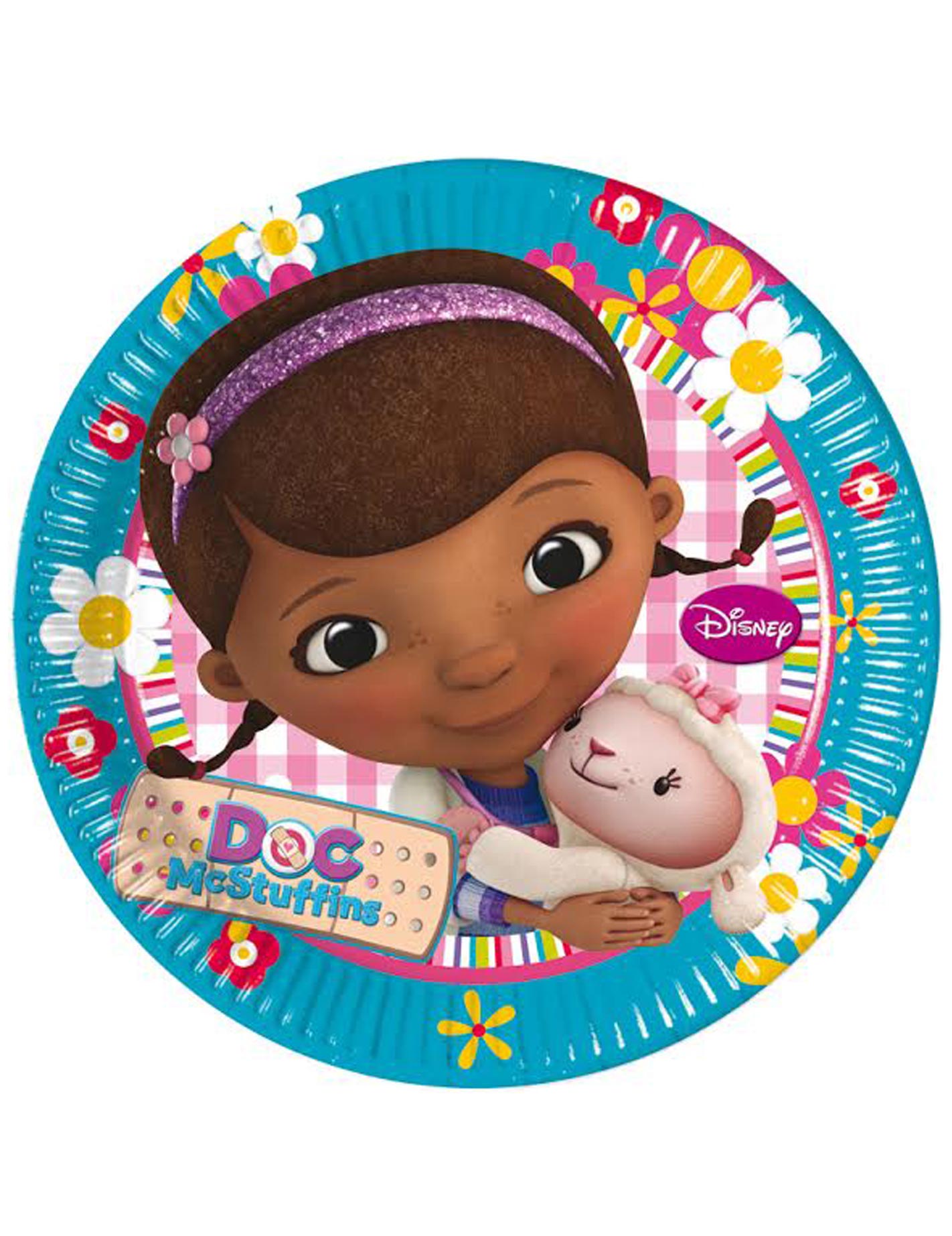 8 Assiettes Docteur la peluche 23 cm