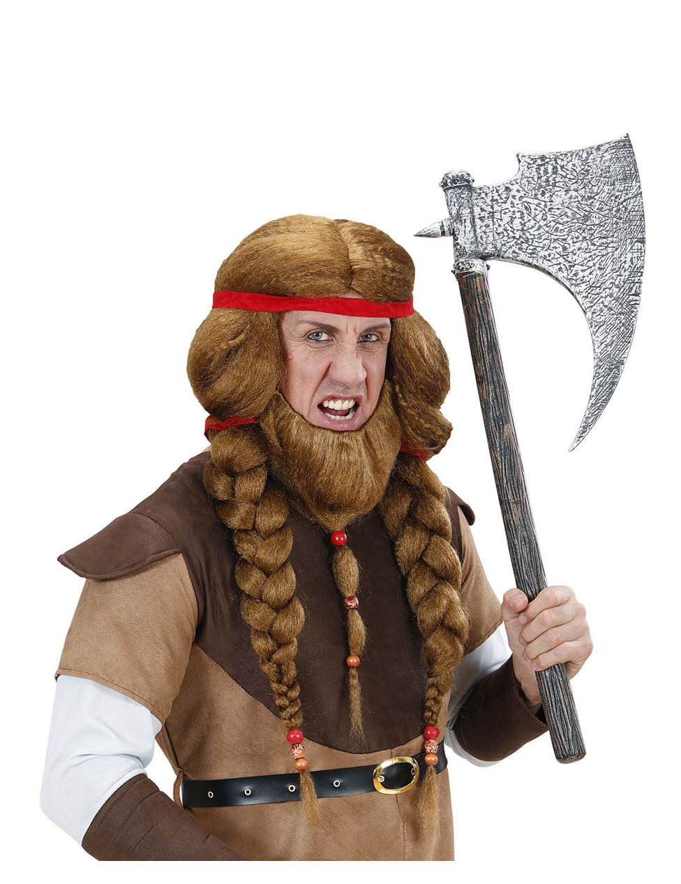 Perruque et barbe viking adulte