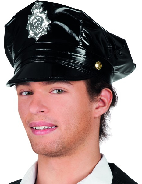 Casquette policier noire adulte