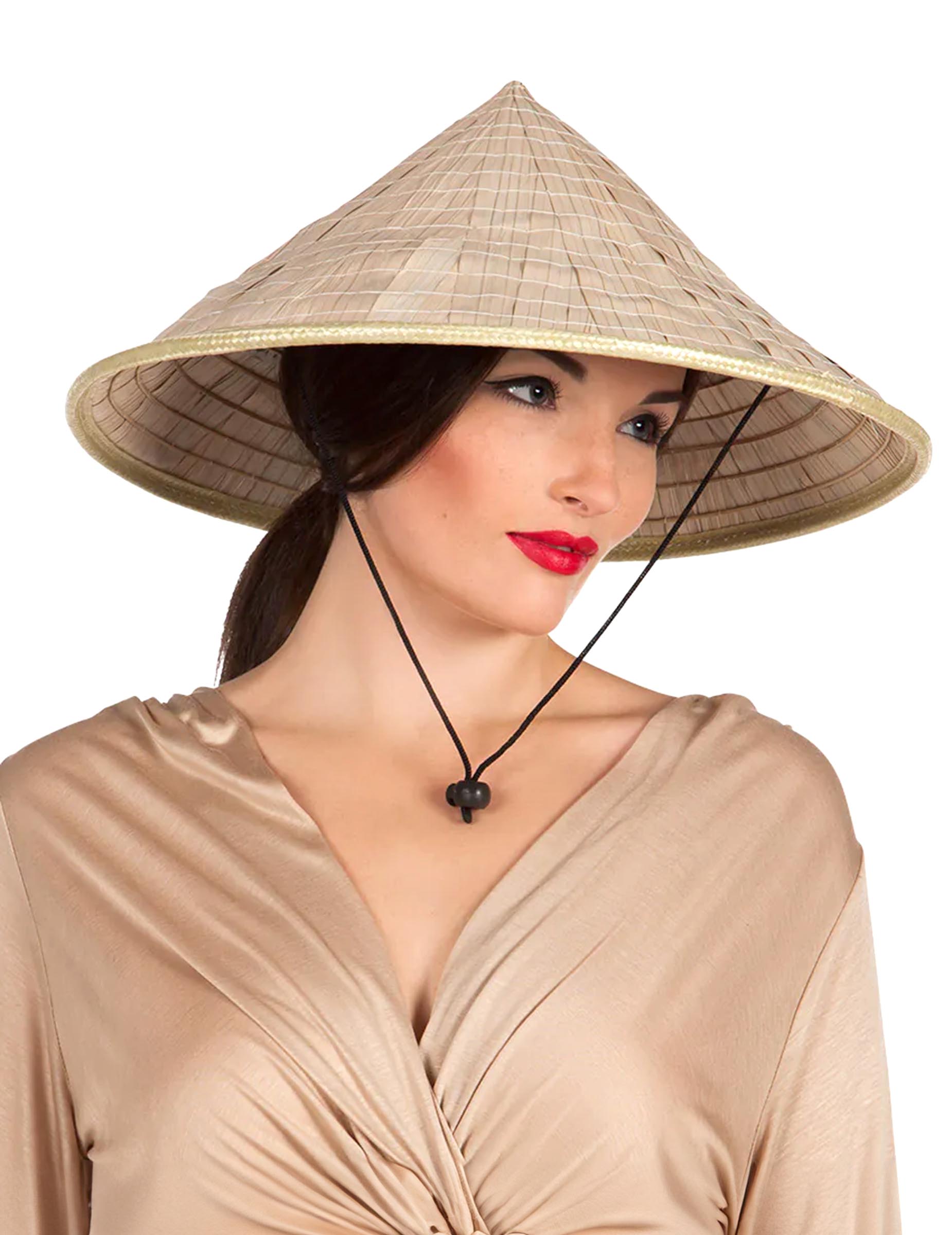 Chapeau chinois naturel adulte