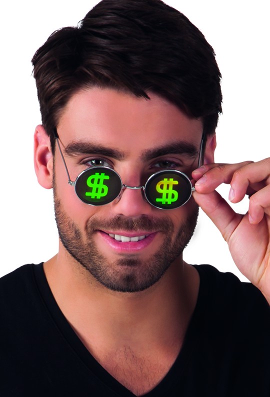 Lunettes rondes dollar adulte