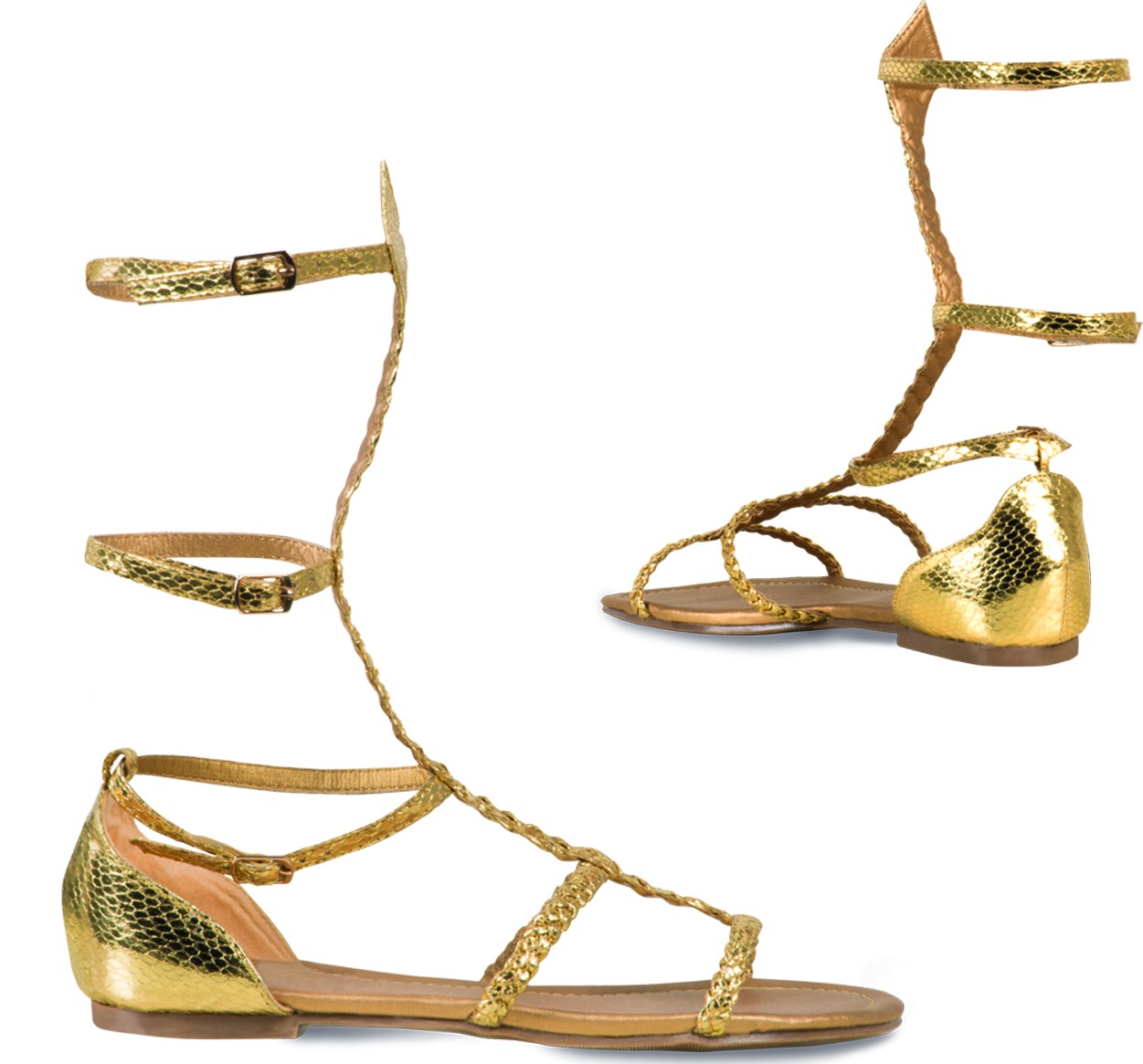 Sandales dorées femme