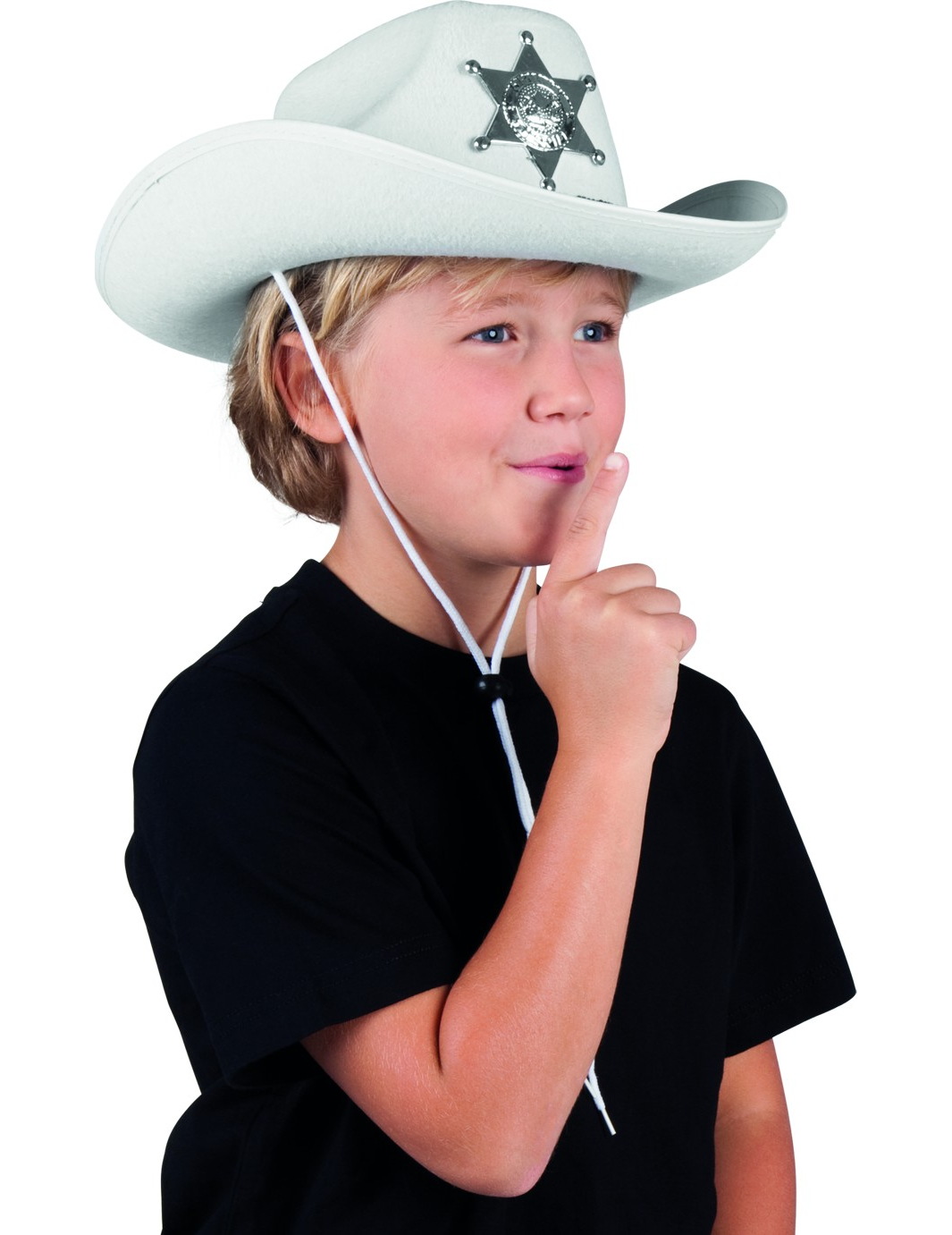 Chapeau shérif blanc enfant