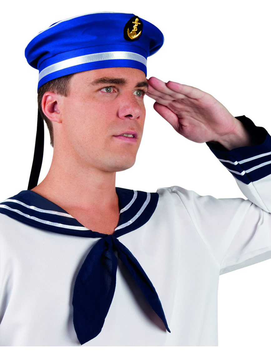 Chapeau marin bleu adulte