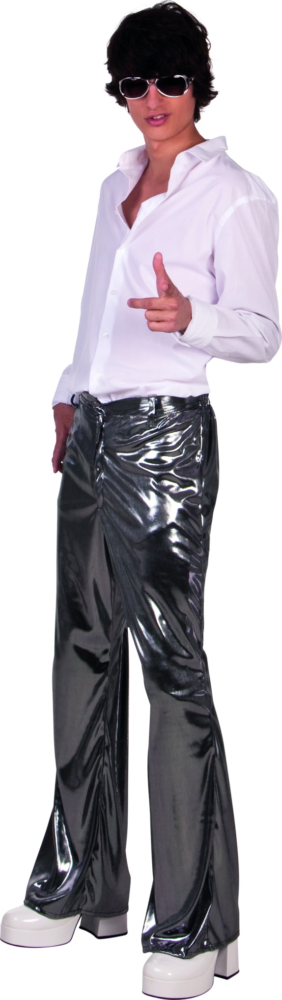 Pantalon argenté homme
