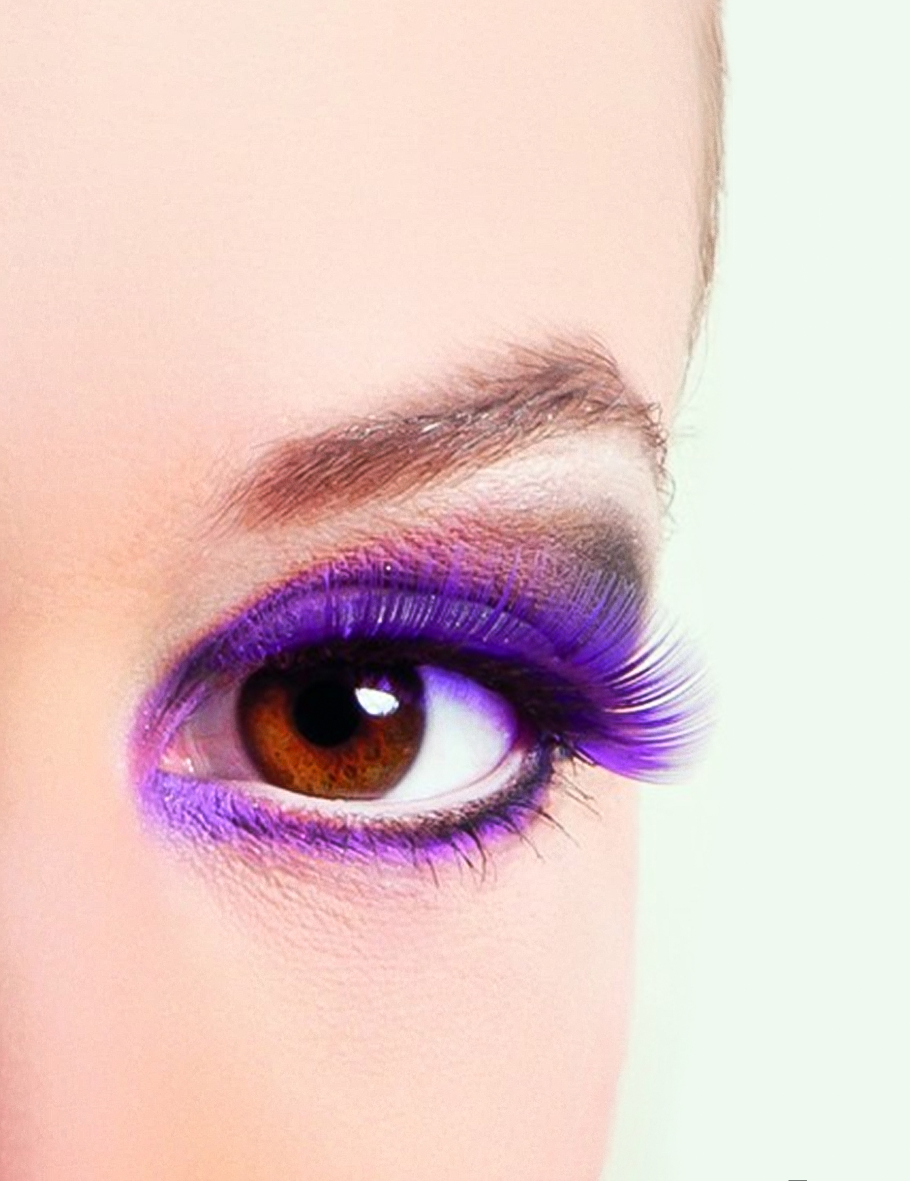 Faux cils courts violet adulte