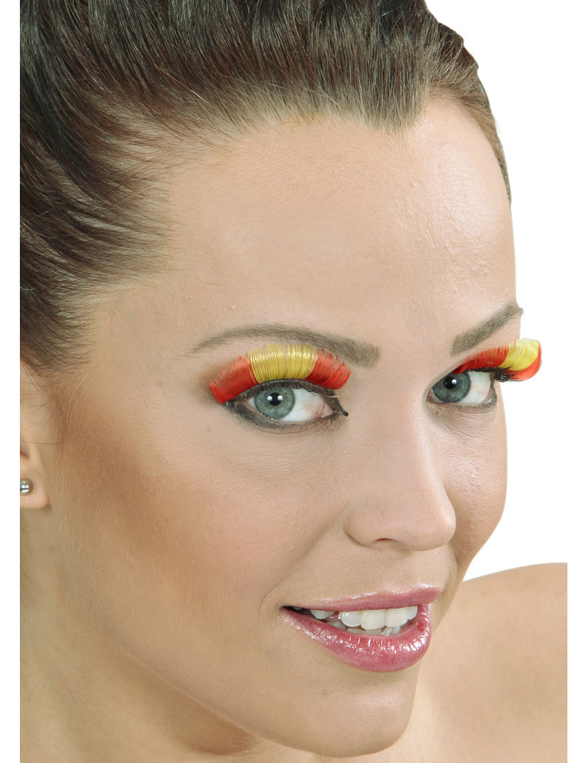 Faux cils courts supporter Espagne adulte