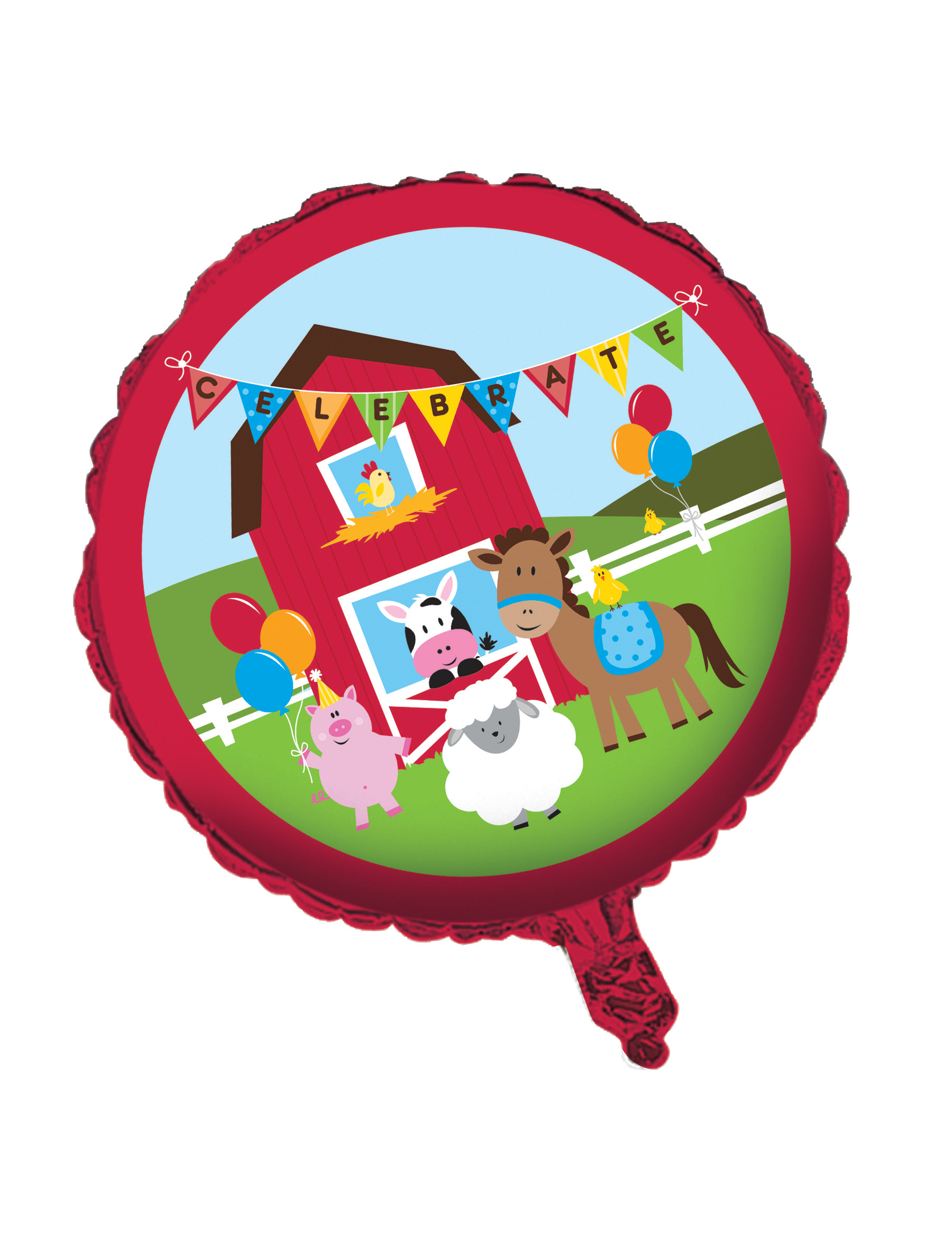 Ballon aluminium animaux de la ferme 45 cm