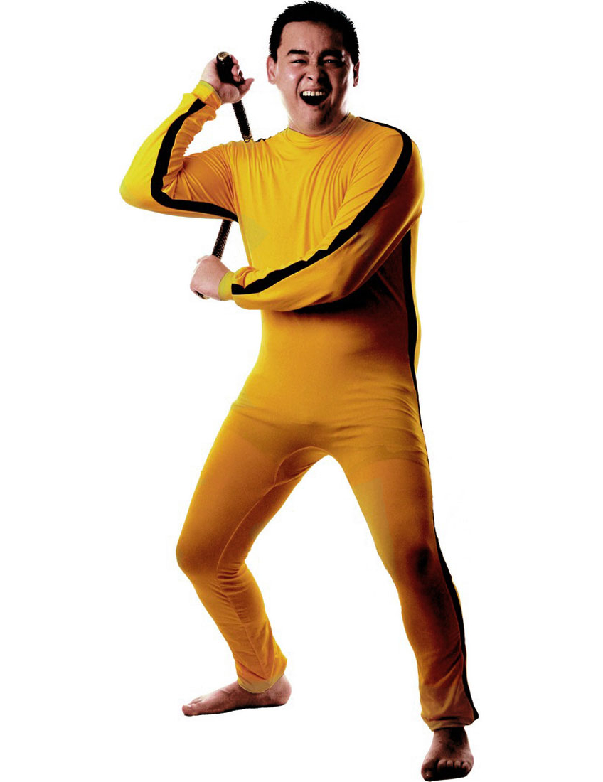 Déguisement kung fu jaune adulte