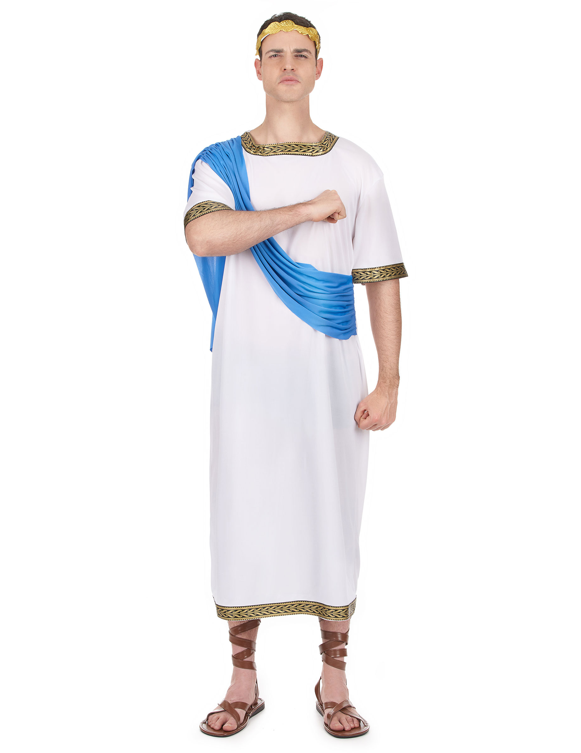 Déguisement dieu Grec bleu homme