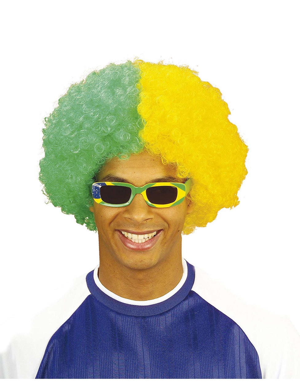 Perruque supporter Brésil adulte