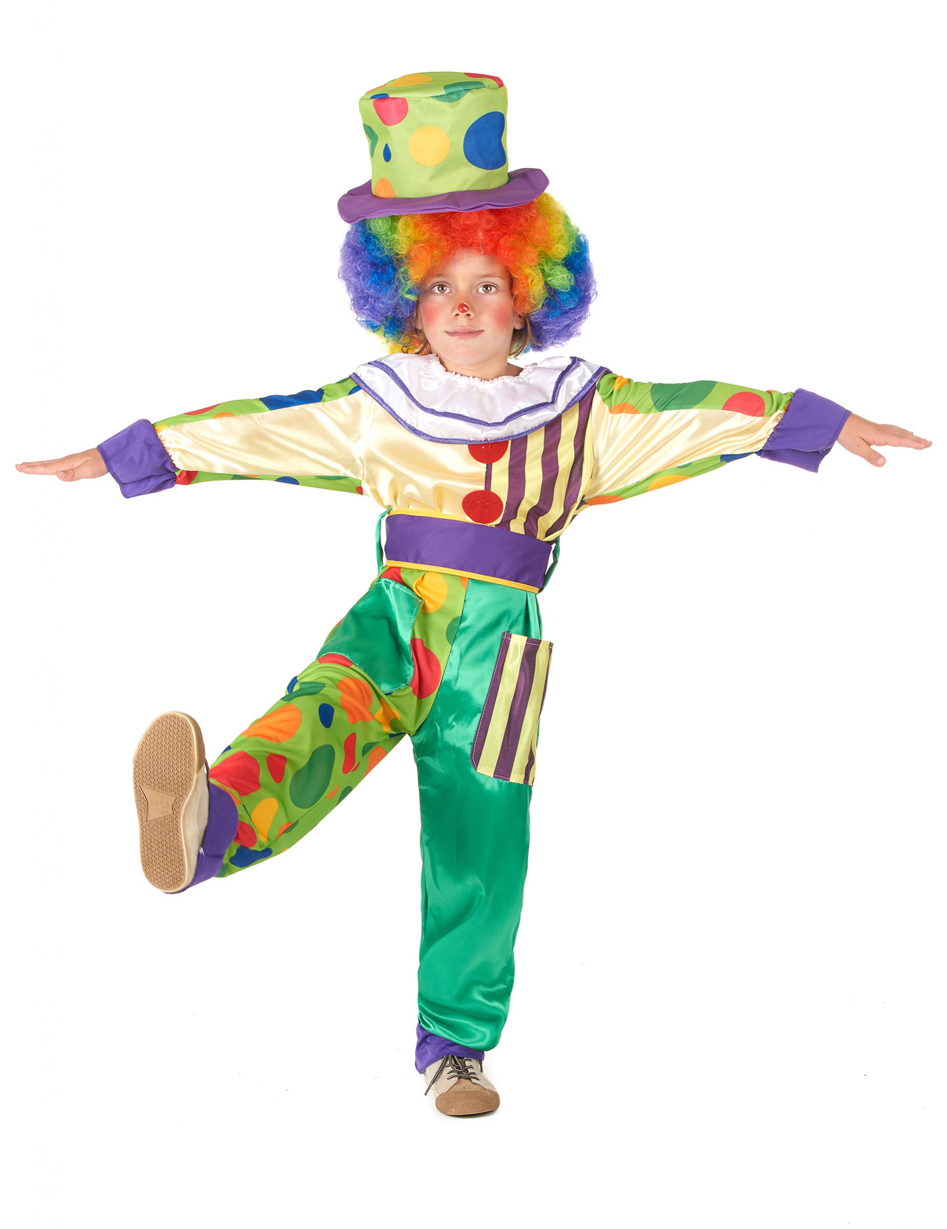 Déguisement clown bariolé garçon
