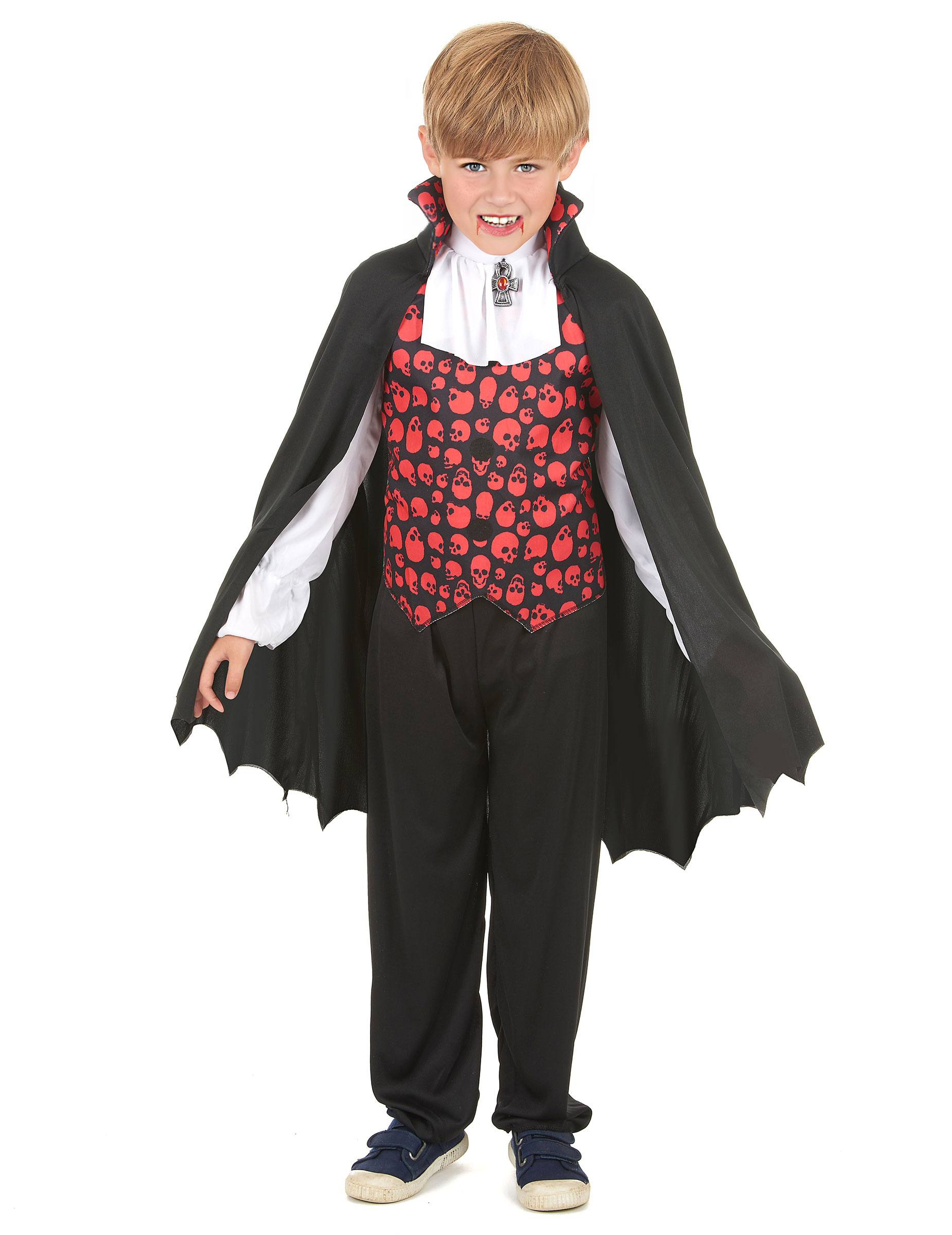 Déguisement vampire rouge garçon