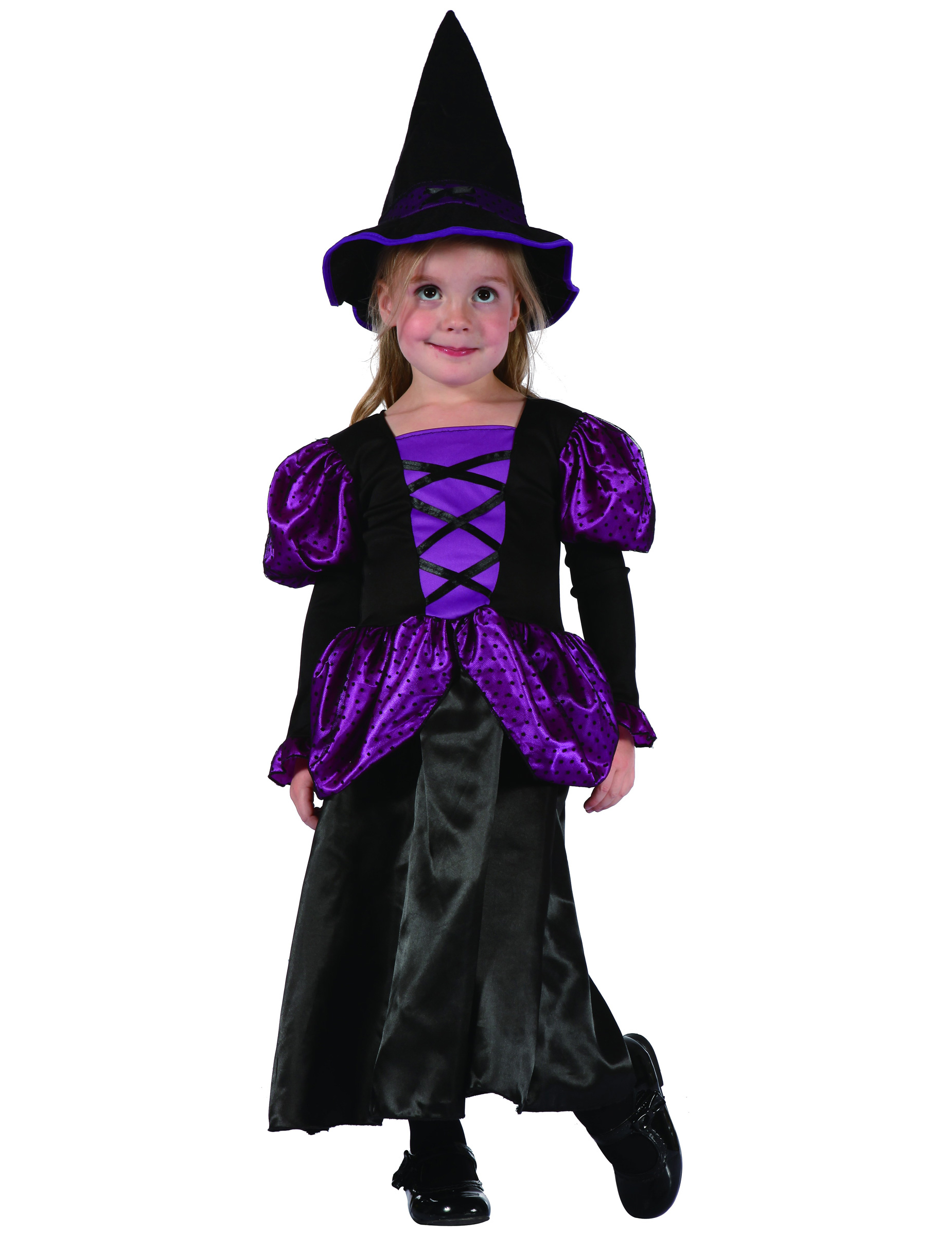 Déguisement sorcière violette fille