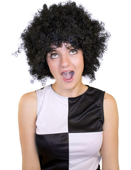 Perruque afro/ clown noire basique adulte