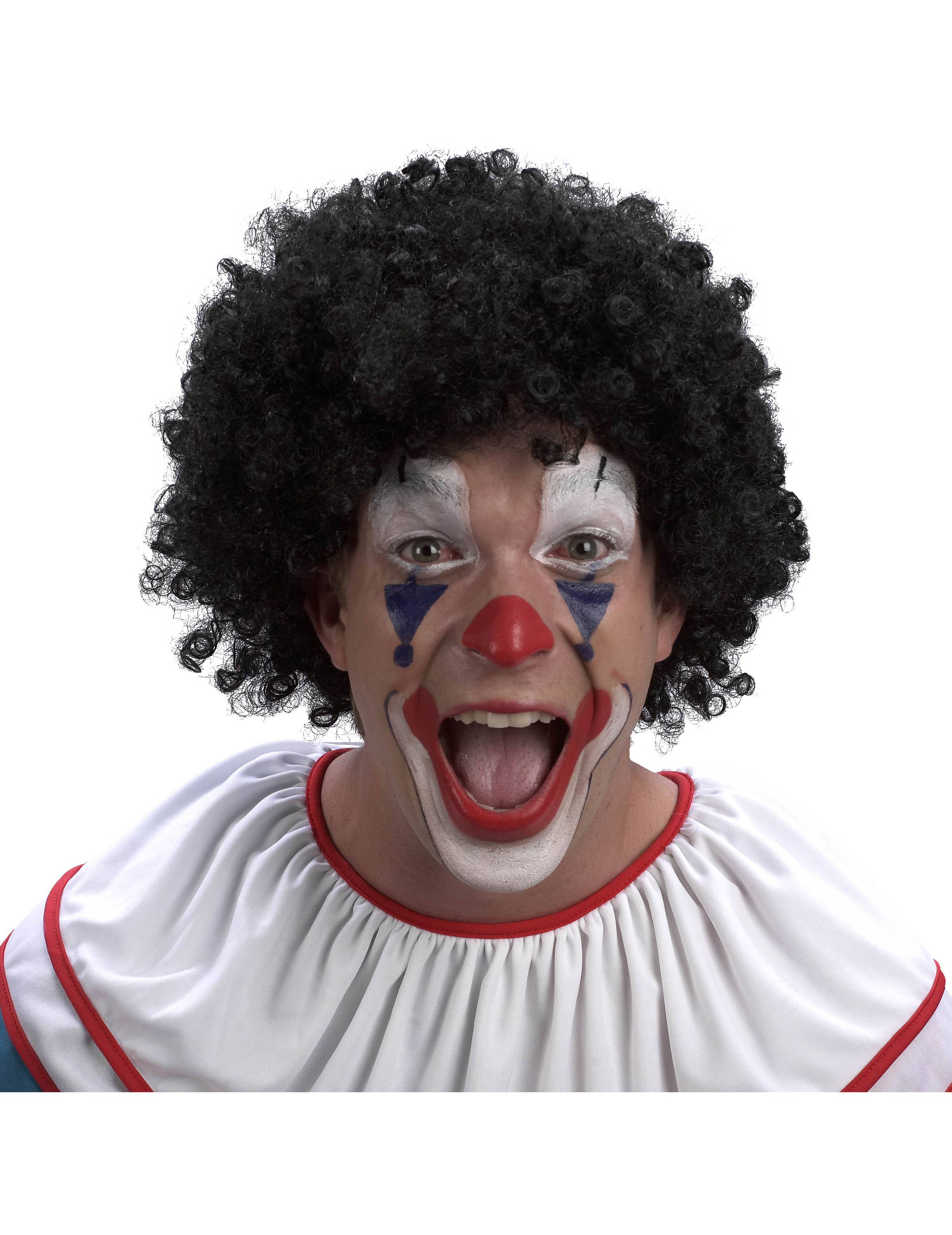 Perruque clown noire adulte