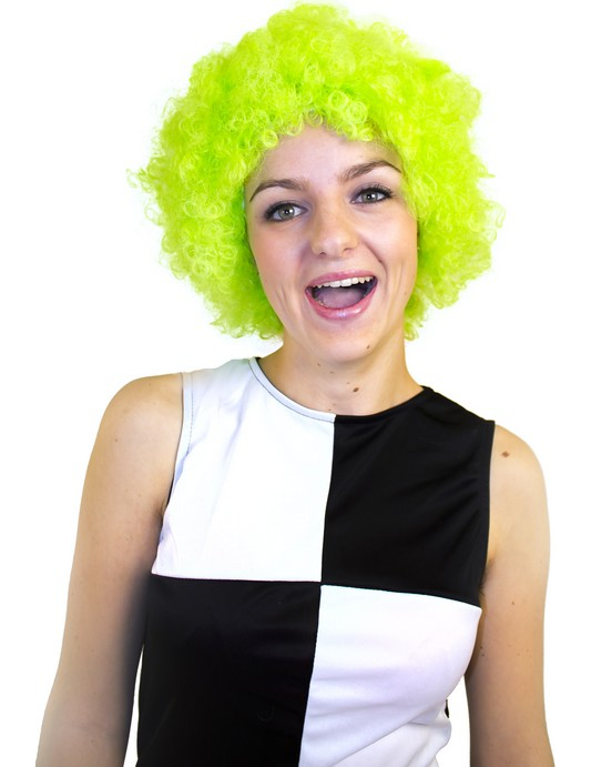 Perruque afro verte adulte