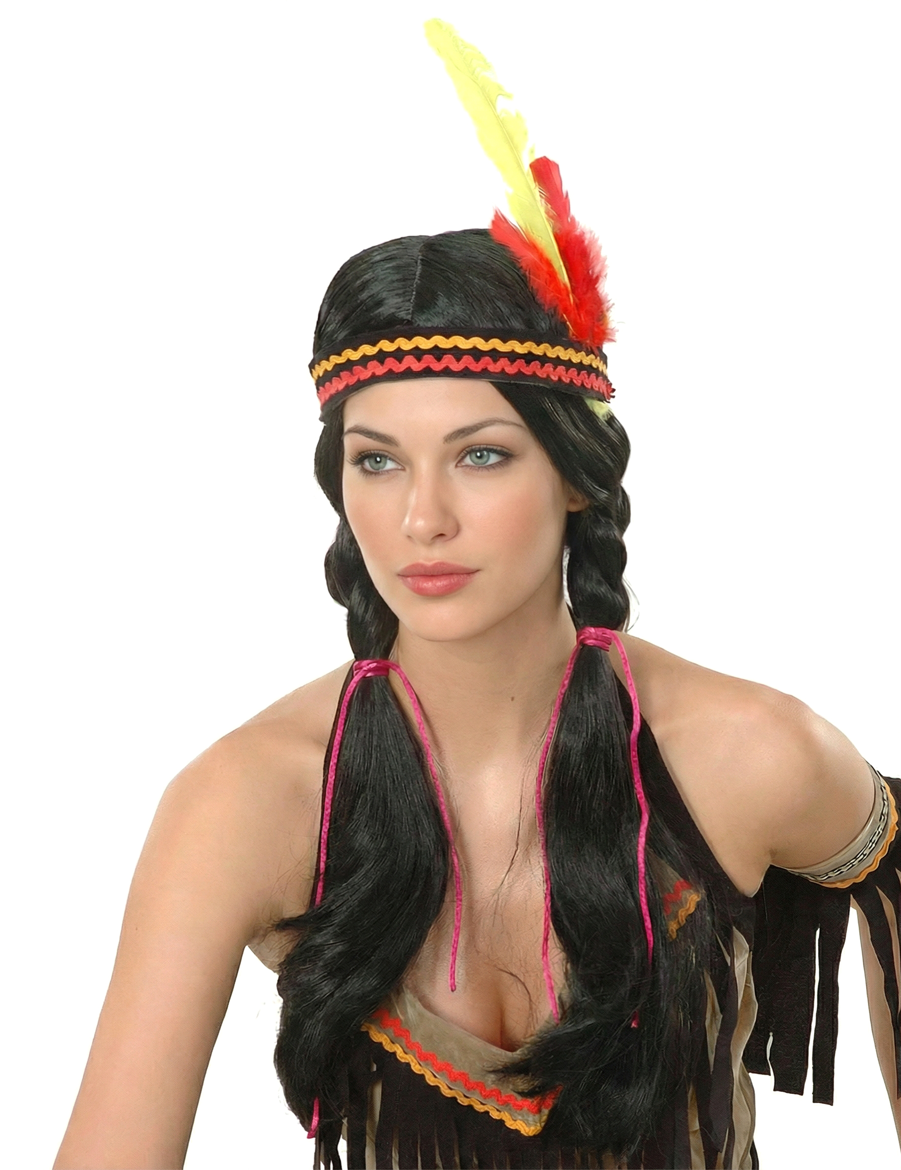 Perruque longue indienne femme