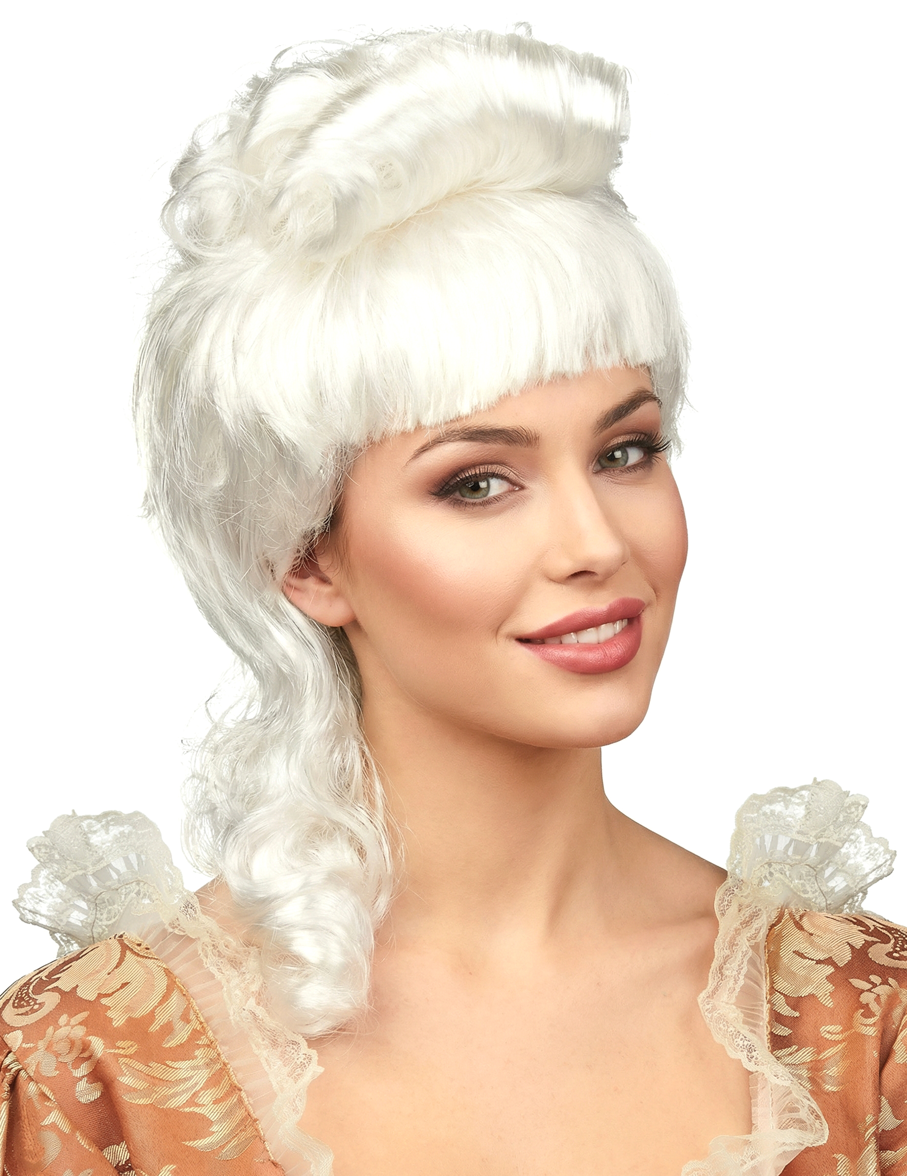 Perruque noble blanche femme