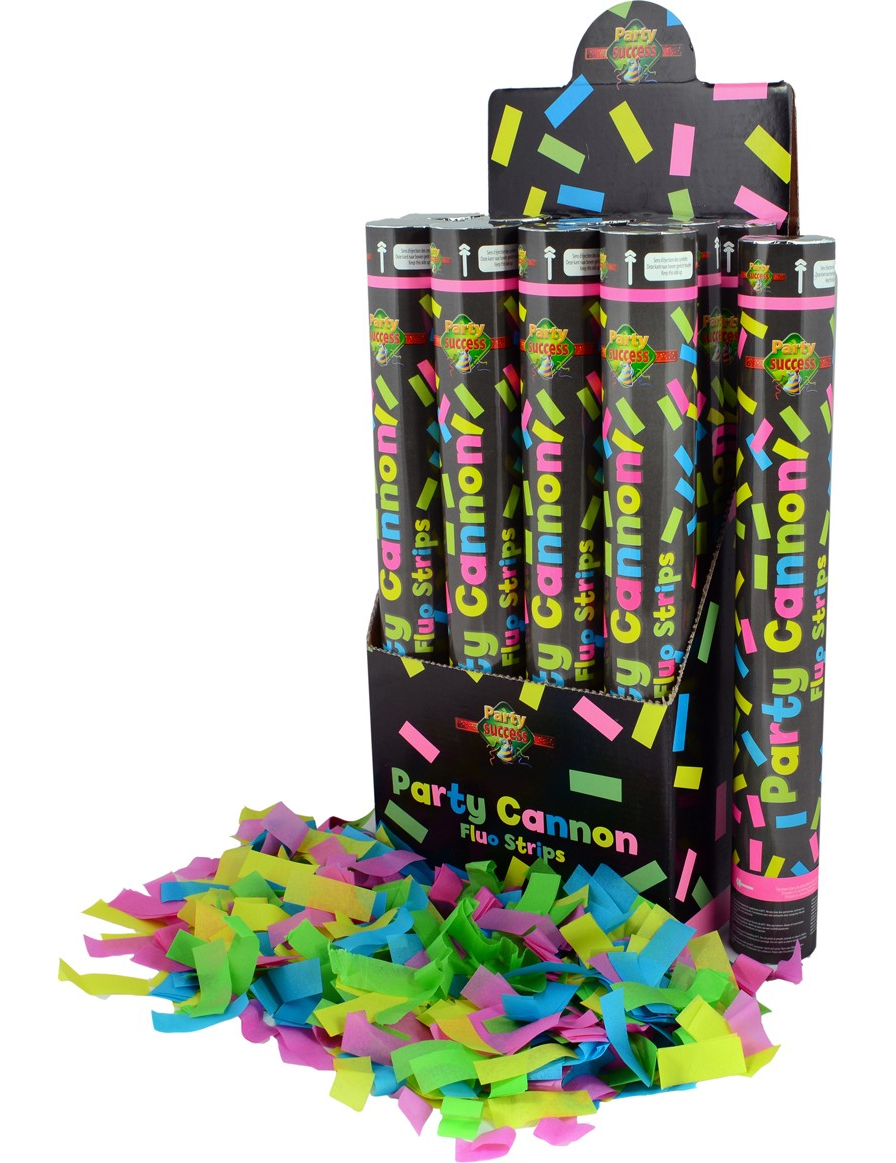 Canon à confettis fluo 40 cm