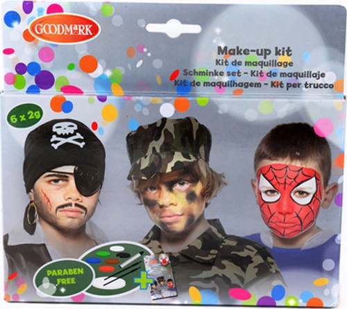 Palette maquillage 6 couleurs garçon