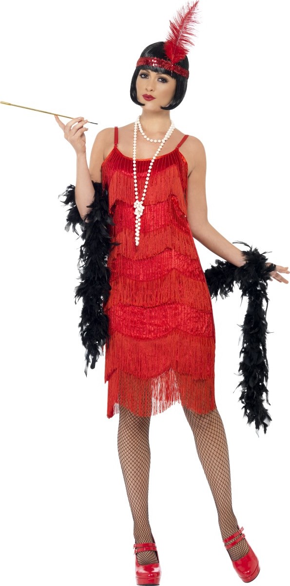 Déguisement années 20 charleston rouge femme