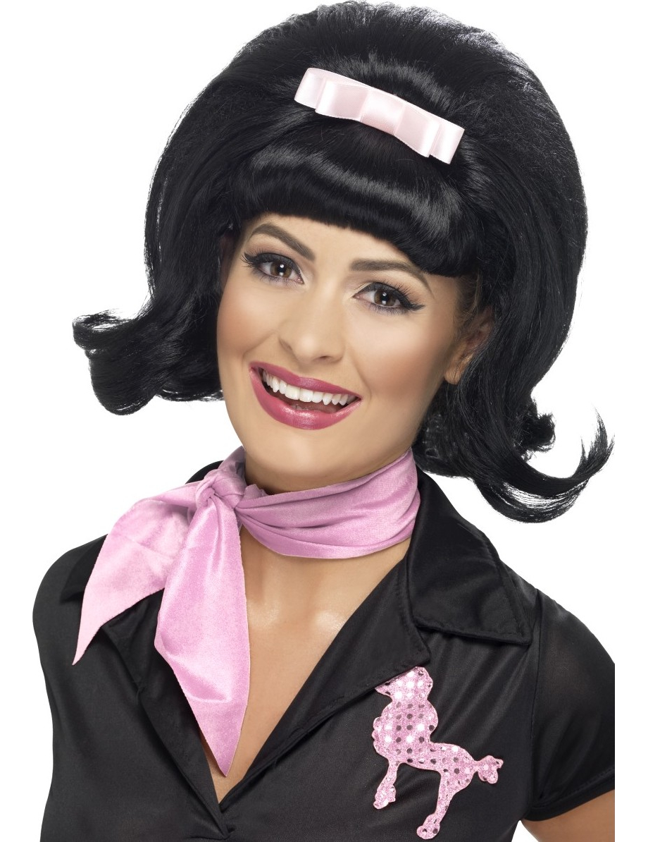 Perruque brune années 50 femme