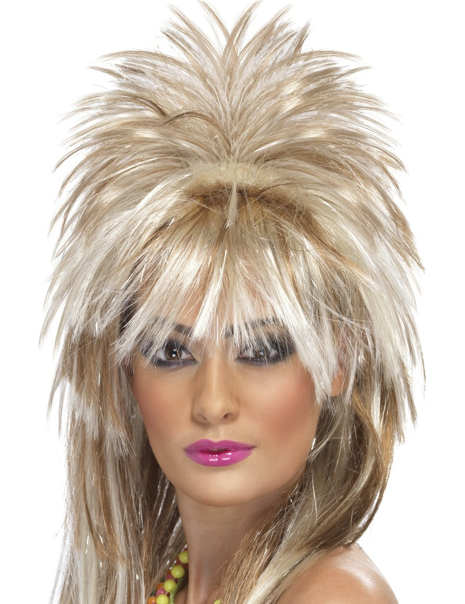 Perruque punk blonde femme