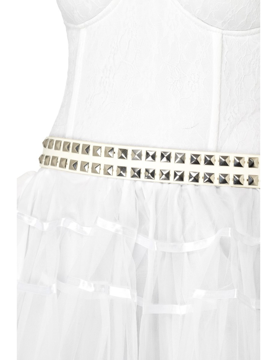 Ceinture punk blanche adulte