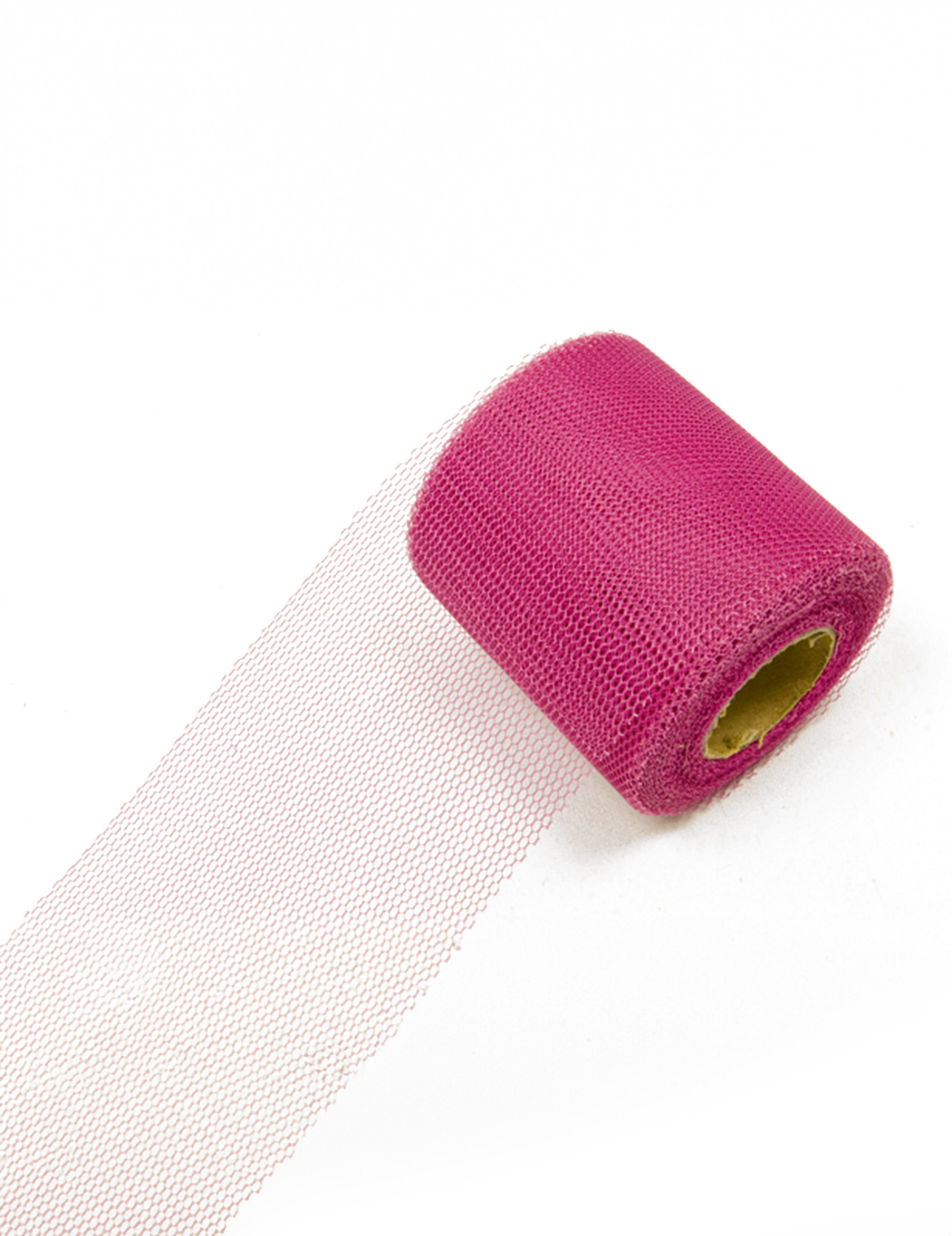 Rouleau de tulle rose fuchsia 20 mètres