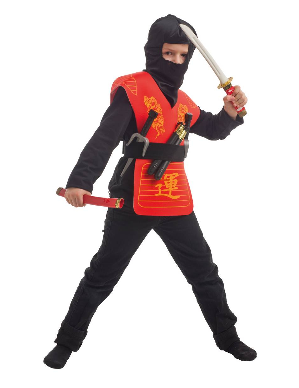 Coffret accessoires ninja rouge