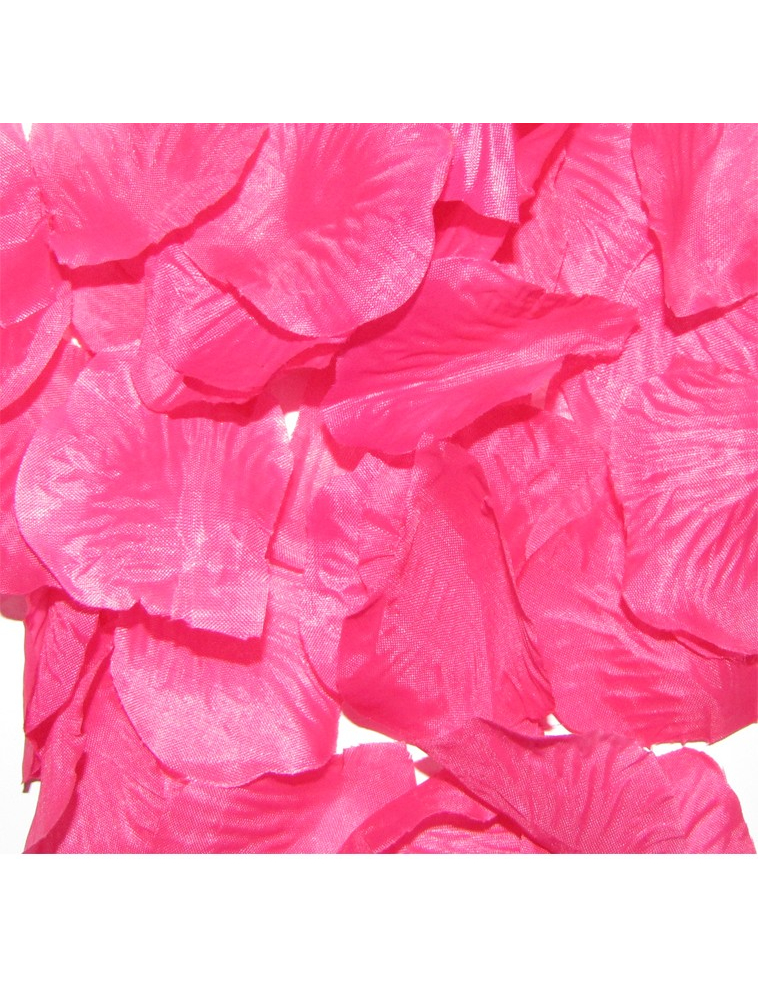 144 Pétales en tissu fuchsia