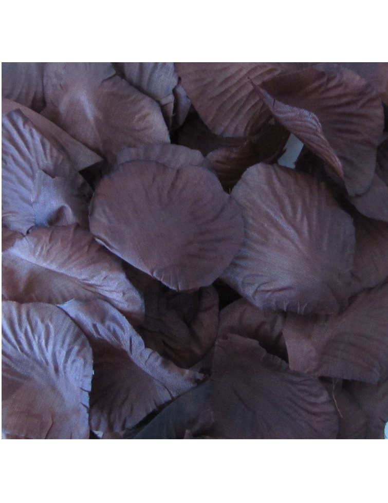144 Pétales en tissu chocolat