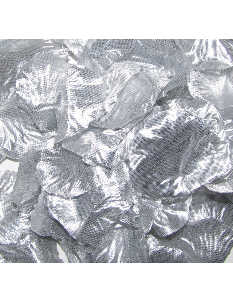 144 Pétales en tissu argent