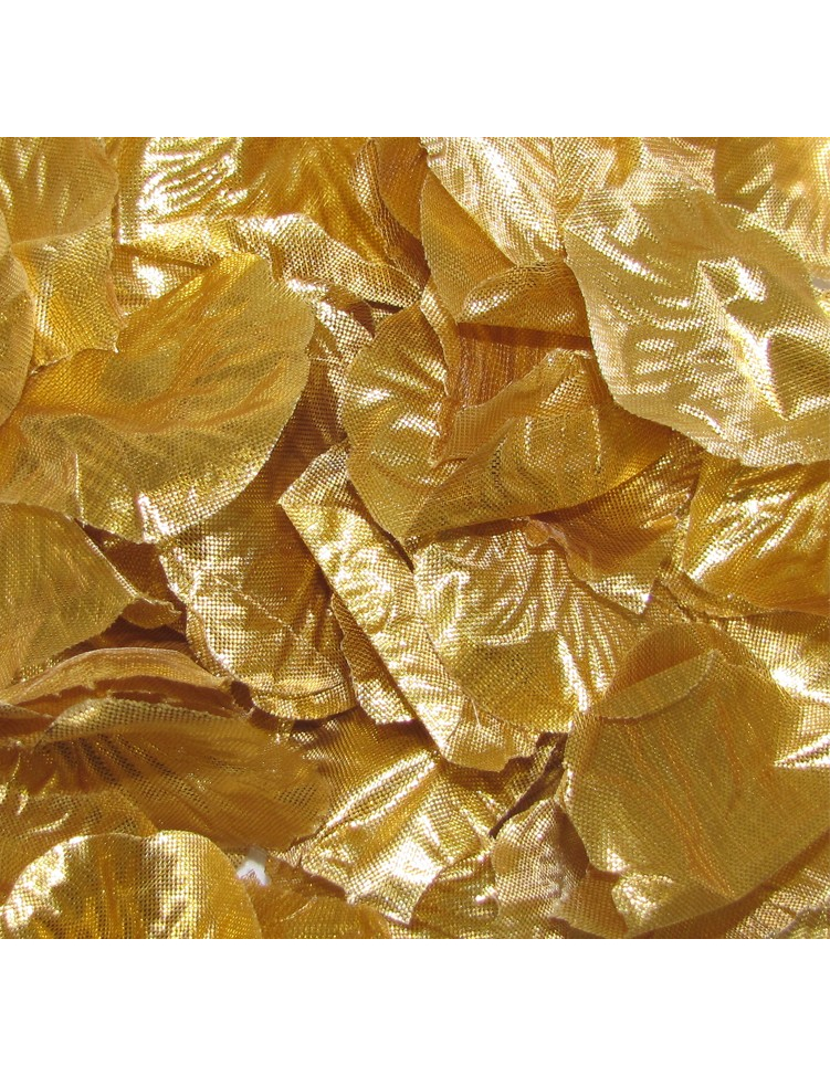 144 Pétales en tissu or