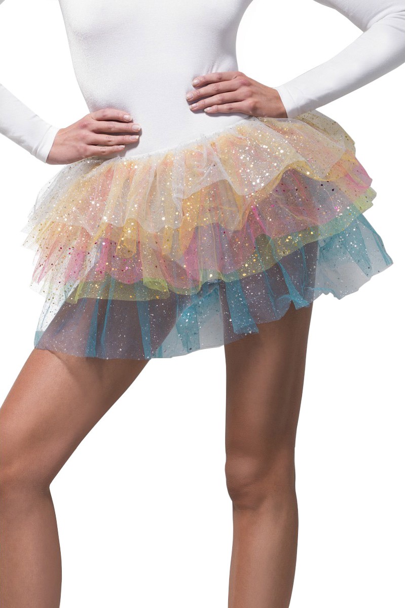 Tutu arc-en-ciel avec paillettes femme