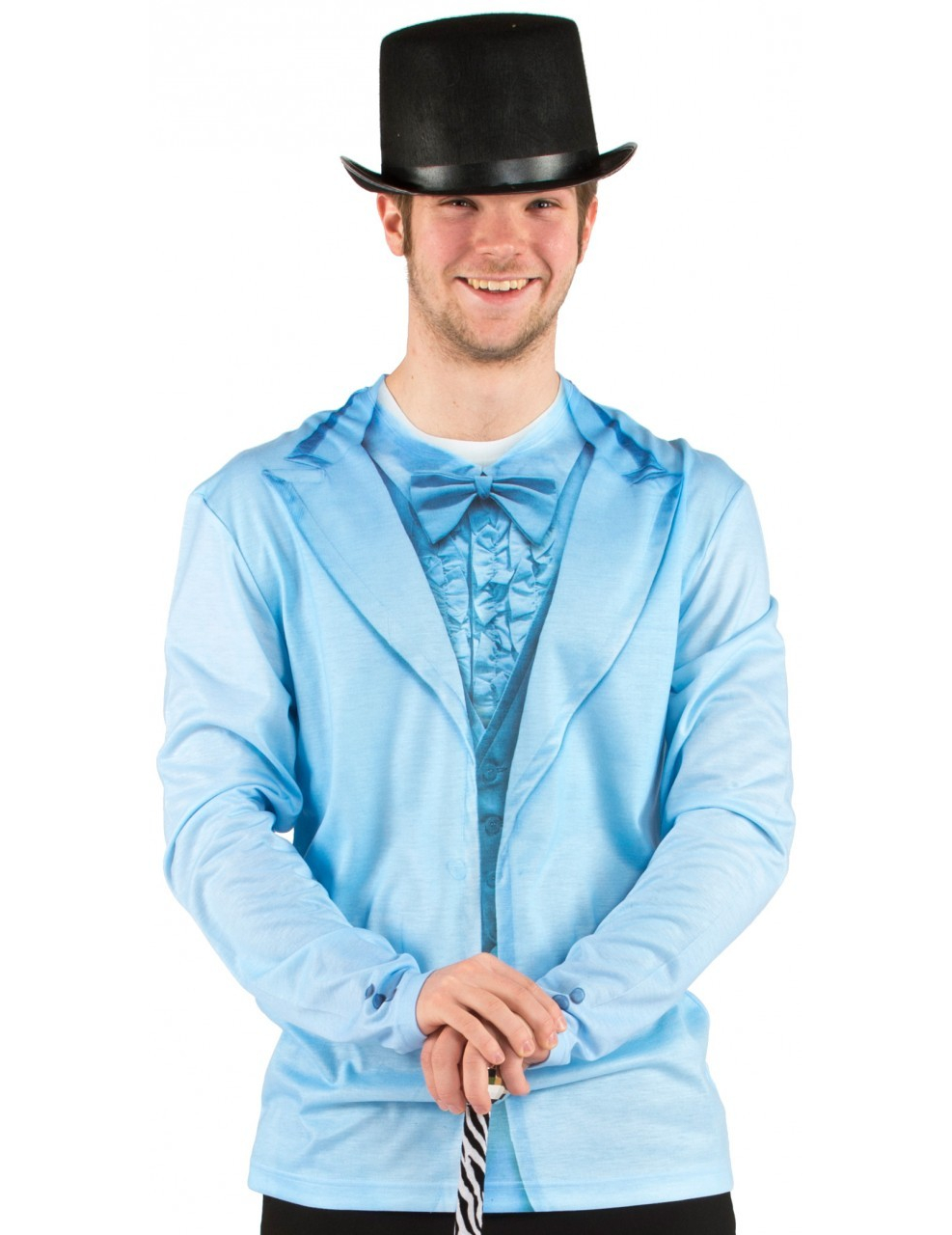 T-Shirt imprimé costume bleu adulte