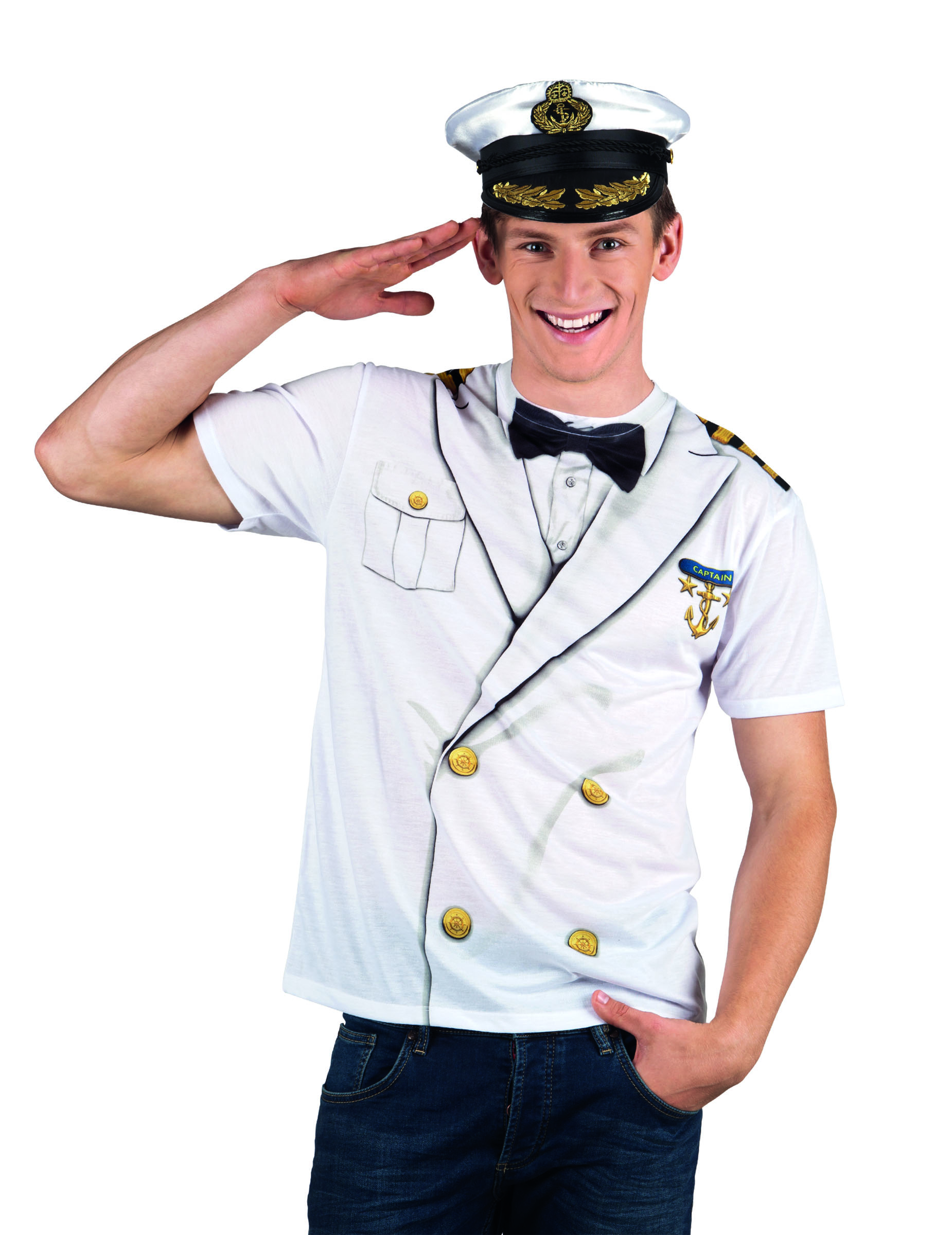 T-Shirt capitaine marin adulte
