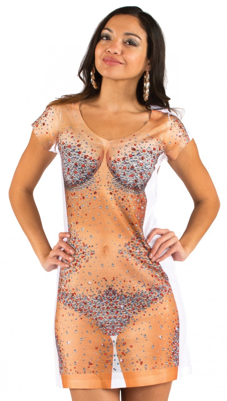 Déguisement robe faux diamants femme