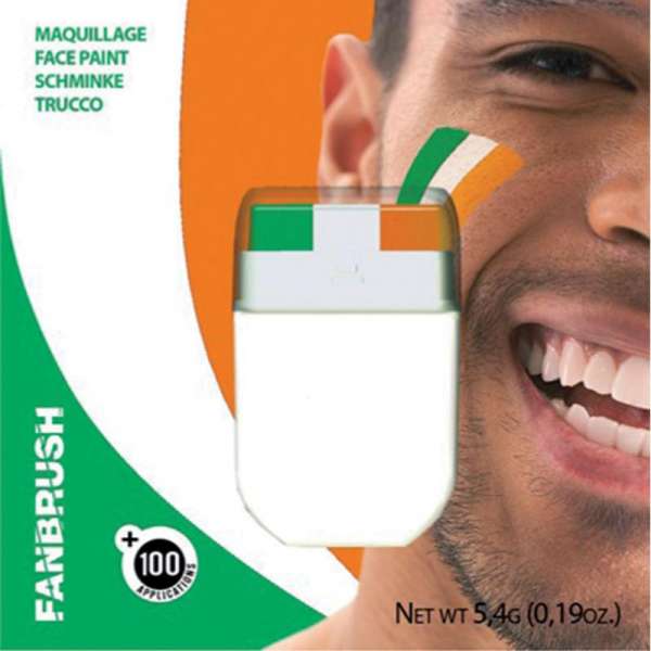 Maquillage vert blanc orange