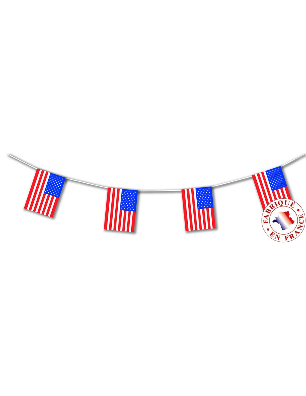 Guirlande fanions USA 4 mètres