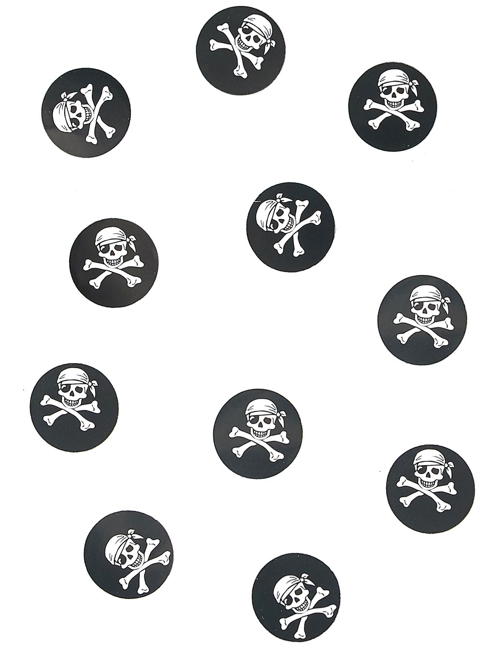 150 confettis de table pirate 2.5 cm