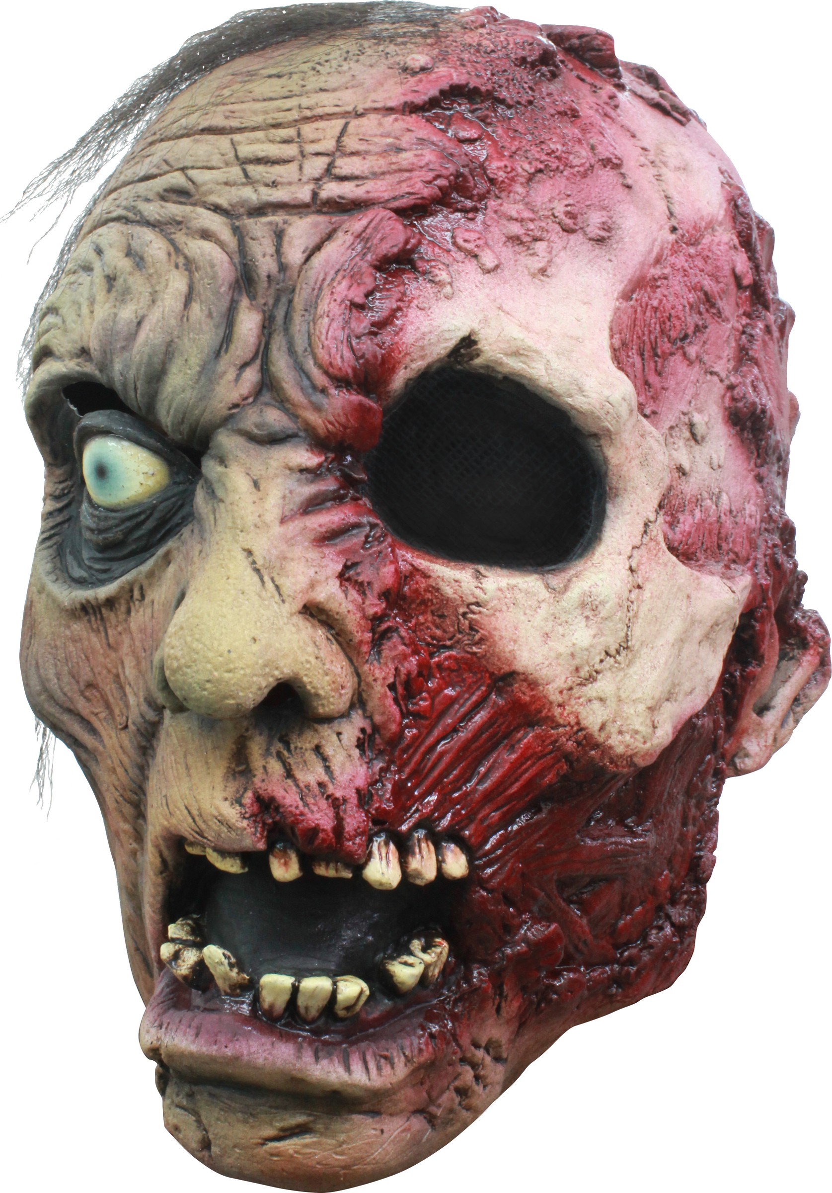 Masque 3/4 zombie brûlé homme