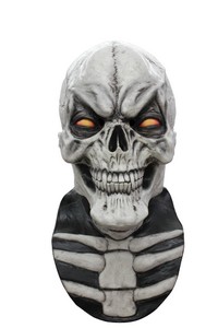 Masque intégral squelette blanc sourire homme