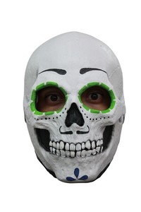 Masque squelette contour des yeux vert