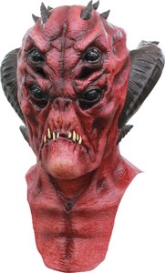 Masque intégral homme démoniaque rouge