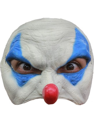 Demi masque clown bleu homme